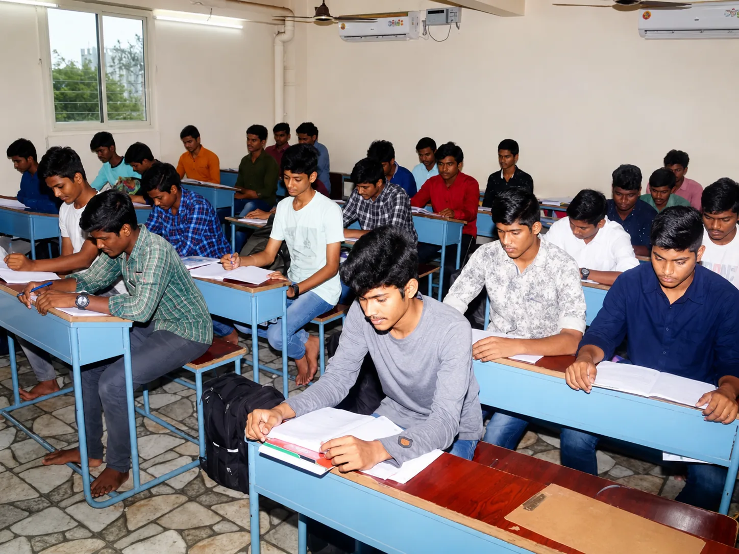 Cambridge students in class